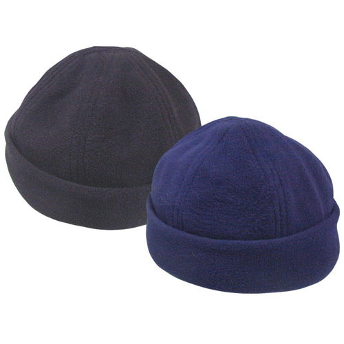 Fleece beret with adjustable strap - blk